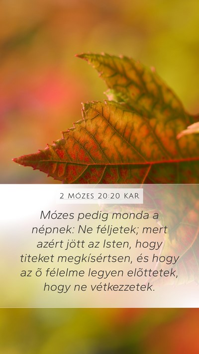 2 Mózes 20:20 KAR Bible Verse Image