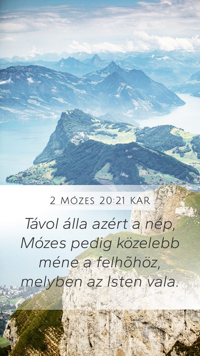 2 Mózes 20:21 KAR Bible Verse Image