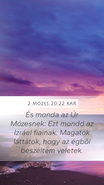 2 Mózes 20:22 KAR Bible Verse Image
