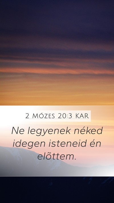 2 Mózes 20:3 KAR Bible Verse Image