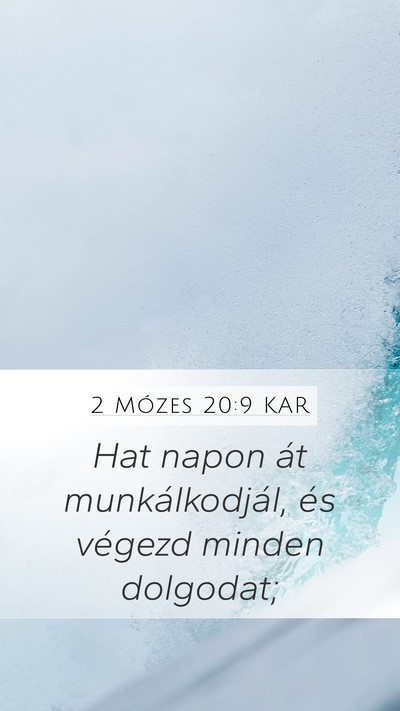 2 Mózes 20:9 KAR Bible Verse Image
