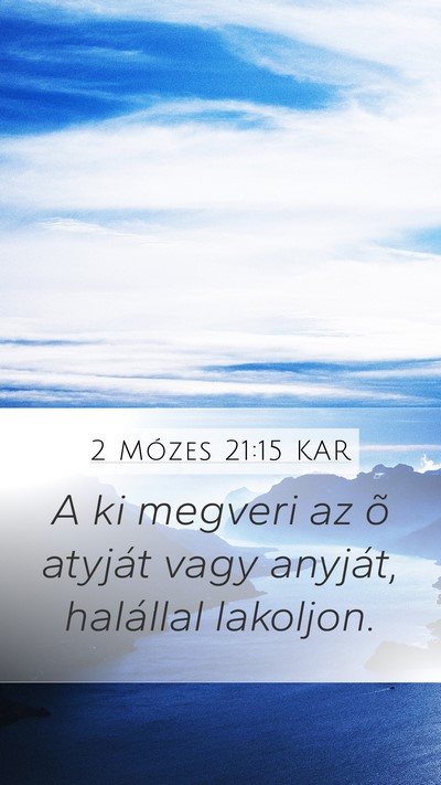 2 Mózes 21:15 KAR Bible Verse Image