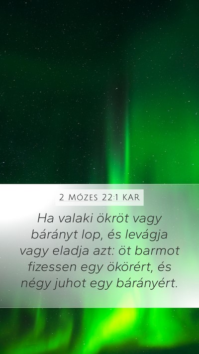 2 Mózes 22:1 KAR Bible Verse Image