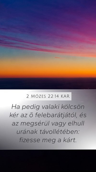 2 Mózes 22:14 KAR Bible Verse Image
