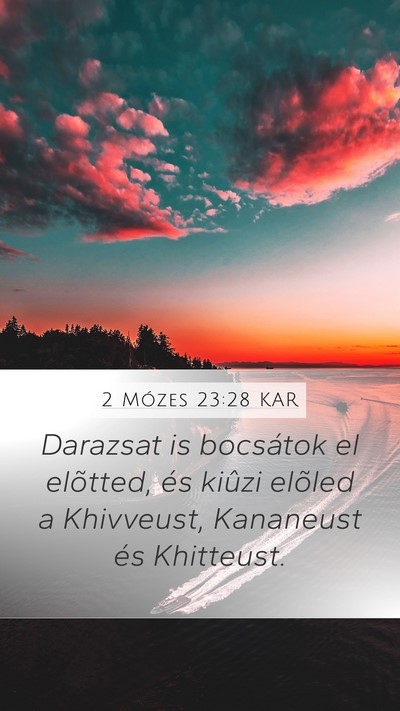2 Mózes 23:28 KAR Bible Verse Image