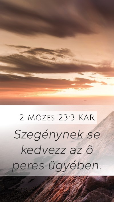 2 Mózes 23:3 KAR Bible Verse Image