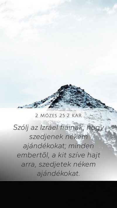 2 Mózes 25:2 KAR Bible Verse Image