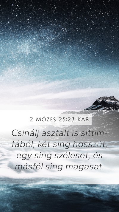 2 Mózes 25:23 KAR Bible Verse Image
