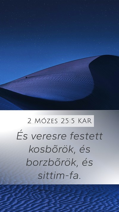 2 Mózes 25:5 KAR Bible Verse Image