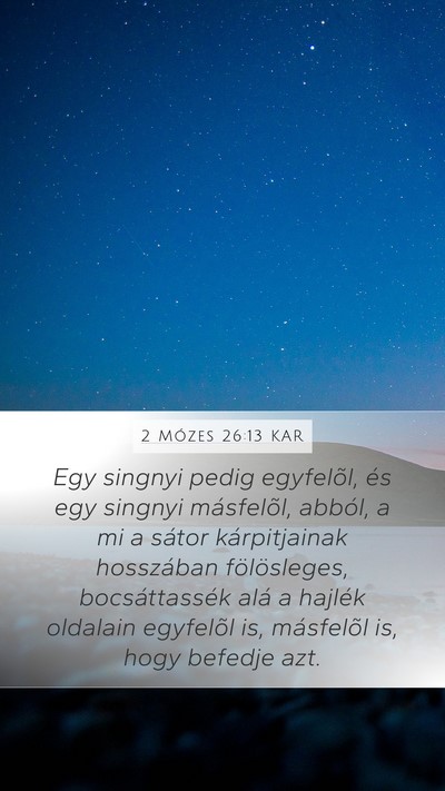 2 Mózes 26:13 KAR Bible Verse Image