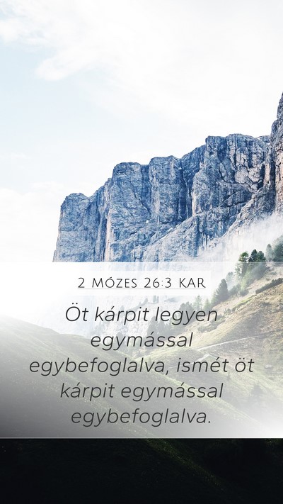 2 Mózes 26:3 KAR Bible Verse Image