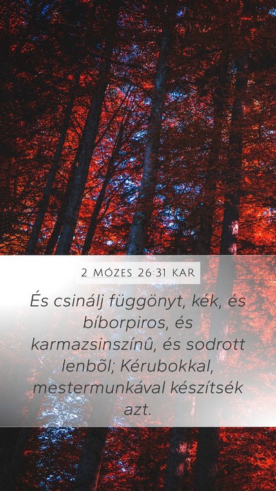 2 Mózes 26:31 KAR Bible Verse Image