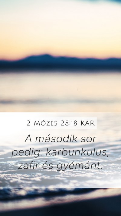 2 Mózes 28:18 KAR Bible Verse Image