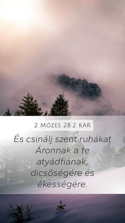 2 Mózes 28:2 KAR Bible Verse Image