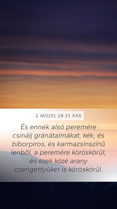 2 Mózes 28:33 KAR Bible Verse Image