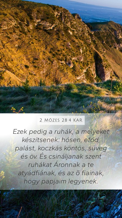 2 Mózes 28:4 KAR Bible Verse Image