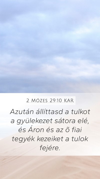 2 Mózes 29:10 KAR Bible Verse Image