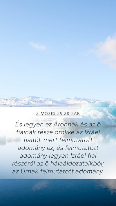 2 Mózes 29:28 KAR Bible Verse Image