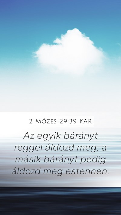 2 Mózes 29:39 KAR Bible Verse Image