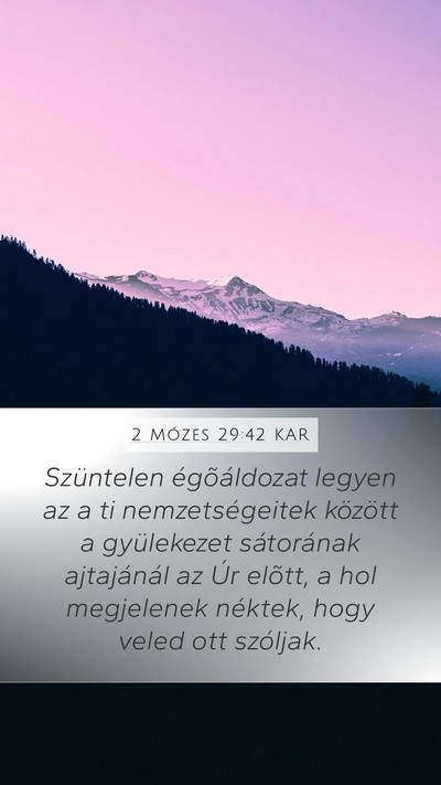 2 Mózes 29:42 KAR Bible Verse Image