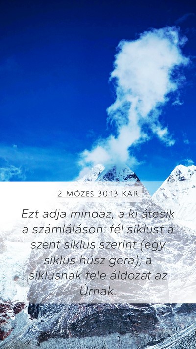 2 Mózes 30:13 KAR Bible Verse Image