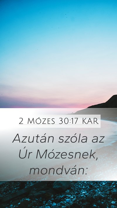 2 Mózes 30:17 KAR Bible Verse Image