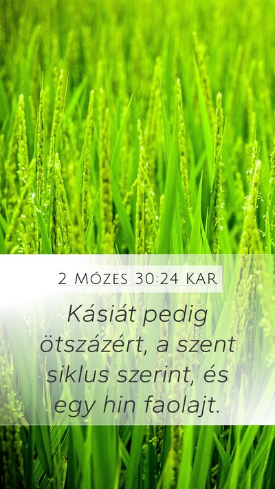 2 Mózes 30:24 KAR Bible Verse Image