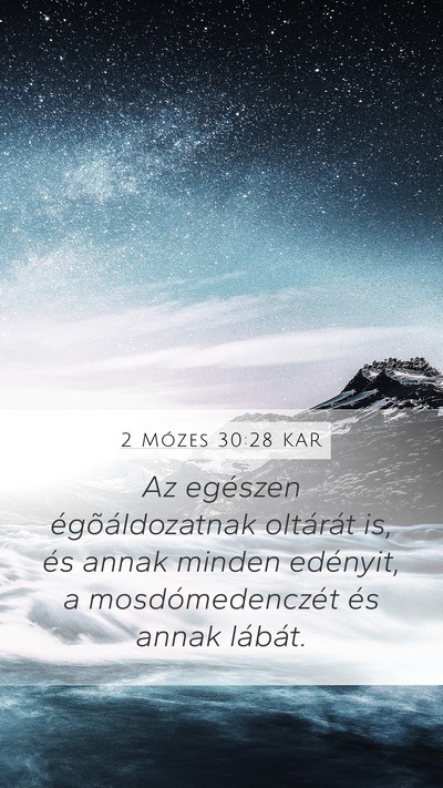 2 Mózes 30:28 KAR Bible Verse Image
