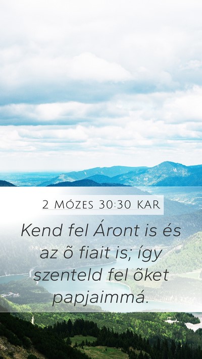2 Mózes 30:30 KAR Bible Verse Image
