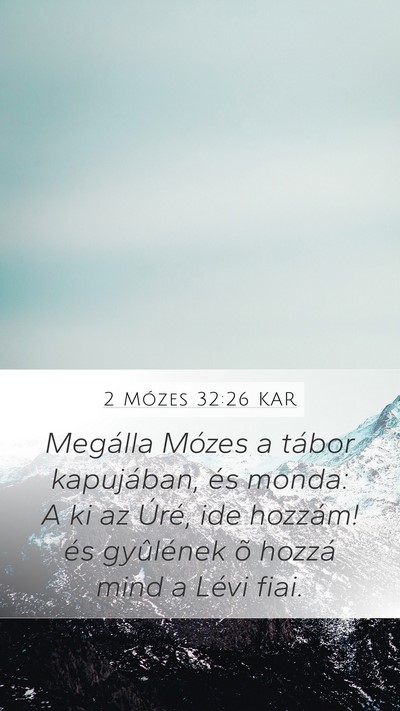 2 Mózes 32:26 KAR Bible Verse Image