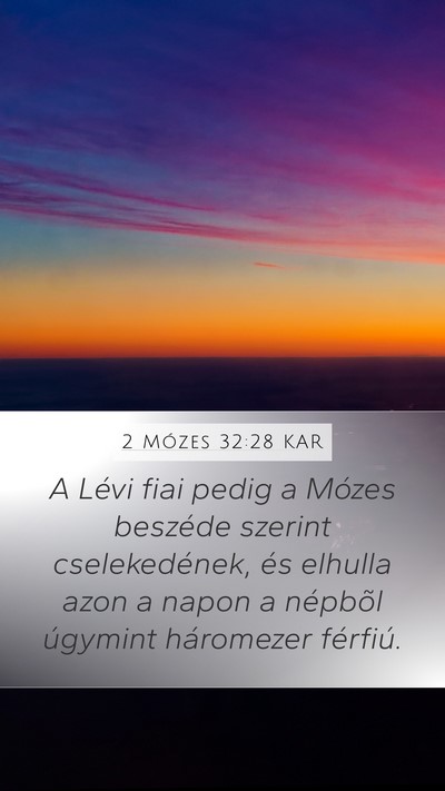 2 Mózes 32:28 KAR Bible Verse Image