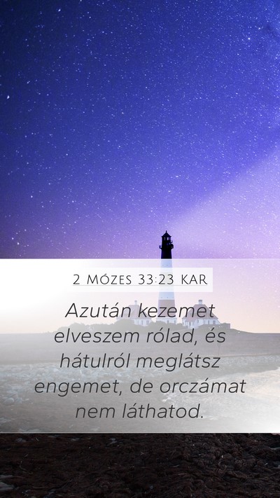 2 Mózes 33:23 KAR Bible Verse Image