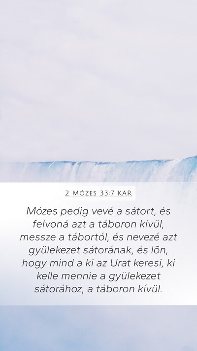 2 Mózes 33:7 KAR Bible Verse Image