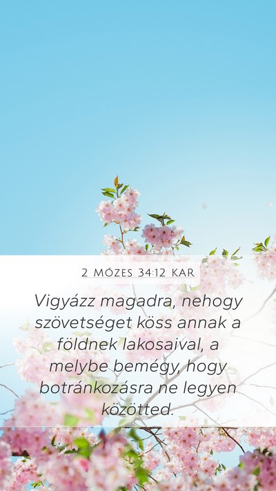 2 Mózes 34:12 KAR Bible Verse Image