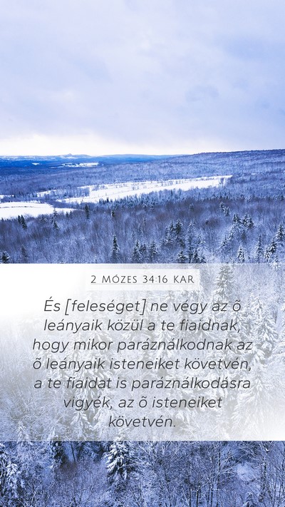 2 Mózes 34:16 KAR Bible Verse Image