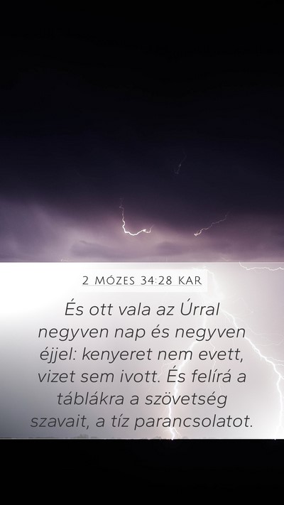 2 Mózes 34:28 KAR Bible Verse Image