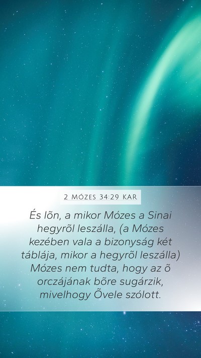 2 Mózes 34:29 KAR Bible Verse Image