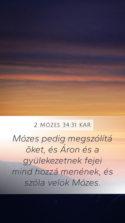 2 Mózes 34:31 KAR Bible Verse Image