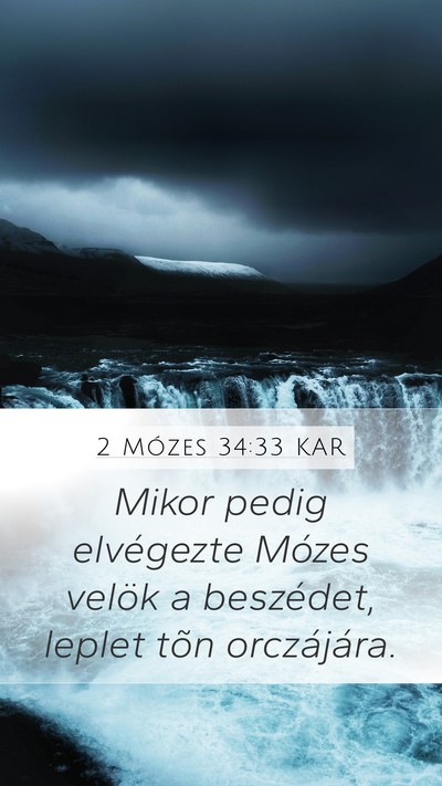 2 Mózes 34:33 KAR Bible Verse Image