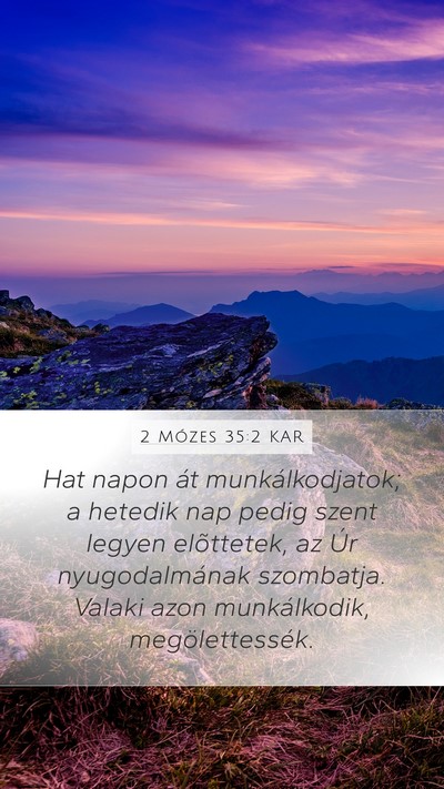 2 Mózes 35:2 KAR Bible Verse Image