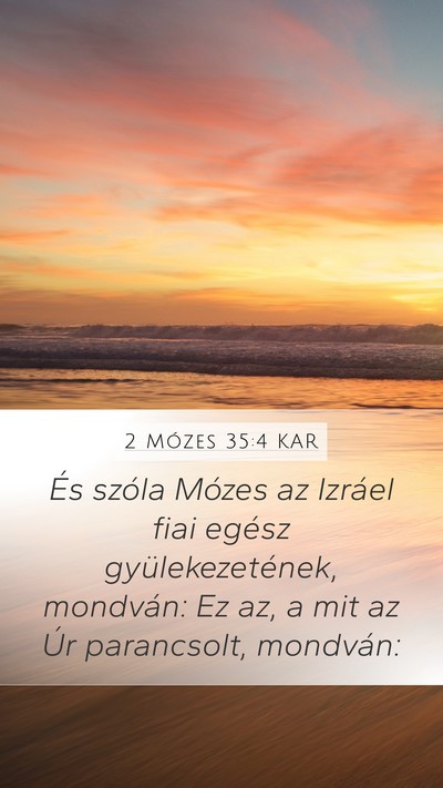 2 Mózes 35:4 KAR Bible Verse Image