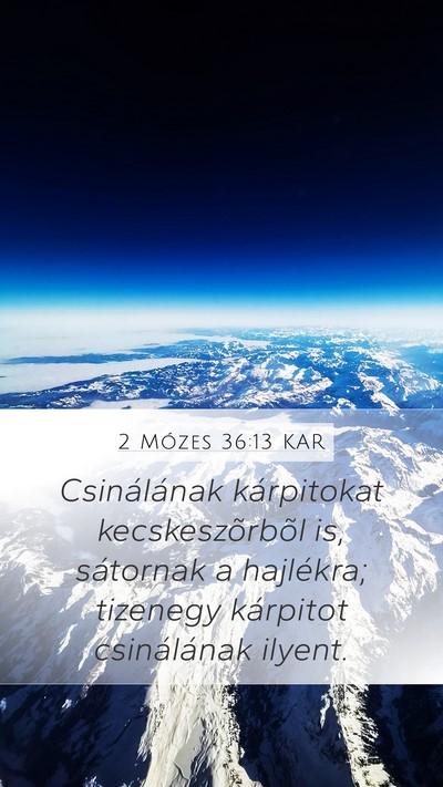 2 Mózes 36:13 KAR Mobile Phone Wallpaper - Csinálának kárpitokat kecskeszõrbõl is, - Mobile Bible Verse Wallpaper