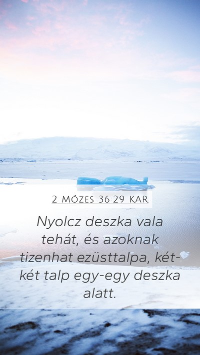 2 Mózes 36:29 KAR Bible Verse Image