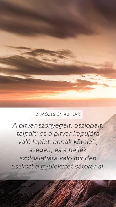 2 Mózes 39:40 KAR Bible Verse Image