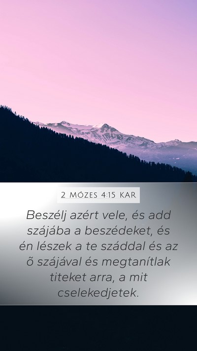 2 Mózes 4:15 KAR Bible Verse Image