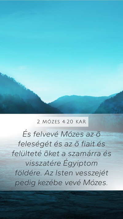 2 Mózes 4:20 KAR Bible Verse Image