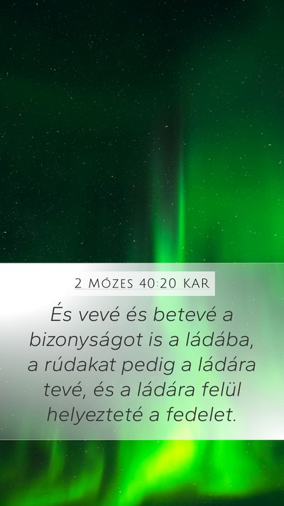 2 Mózes 40:20 KAR Bible Verse Image