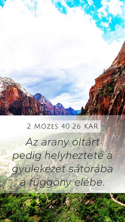 2 Mózes 40:26 KAR Bible Verse Image