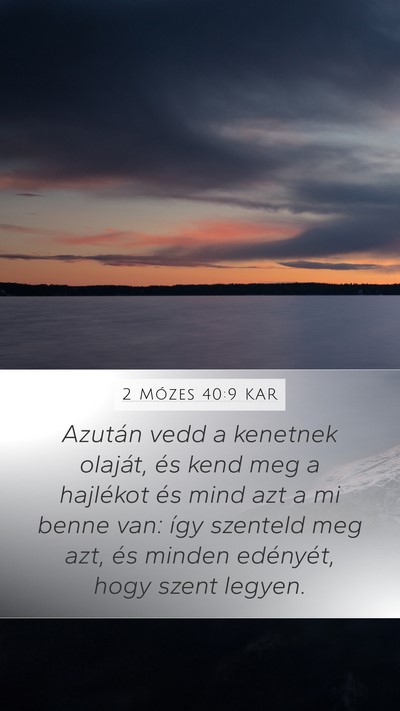 2 Mózes 40:9 KAR Bible Verse Image