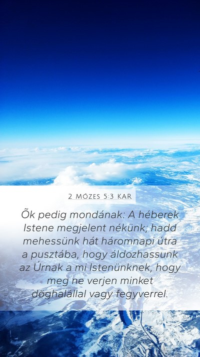 2 Mózes 5:3 KAR Bible Verse Image